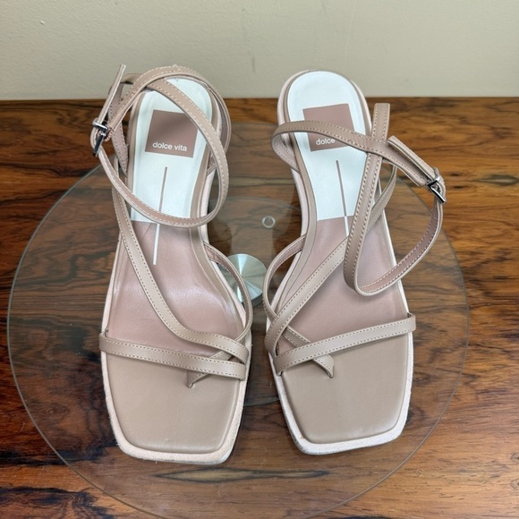 Dolce Vita Gemini Toe Loop Wedge Thong Dress Sandals - cafe leather - Picture 5 of 16